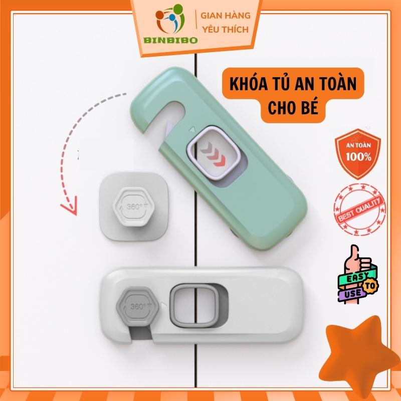 Khóa tủ lạnh, khoá ngăn kéo an toàn cho bé Looktosee chất liệu nhựa ABS cao cấp - Binbibo