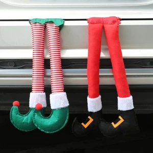 Trang trí thân xe tự động Chân ông già Noel Elf Trang trí Giáng sinh Tiệc trang trí Giáng sinh Phụ kiện mặt dây chuyền cây Giáng sinh Trang trí cho tất cả các xe hơi