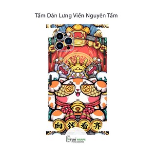 Tấm dán Skin Mặt Sau Mèo Thần Tài M04 FULL VIỀN Dành Cho 14prm , 13prm , 12prm , 11prm , ip11 , ip12 , ip13 - FukiShop