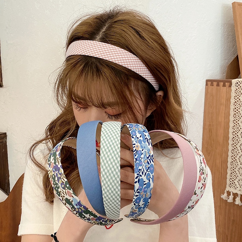 Băng đô Cài Tóc Rửa Mặt Bằng Satin/Bọt biển/Ngọc trai/xoắn Đa Năng Thời Trang Hàn Quốc Cho Nữ