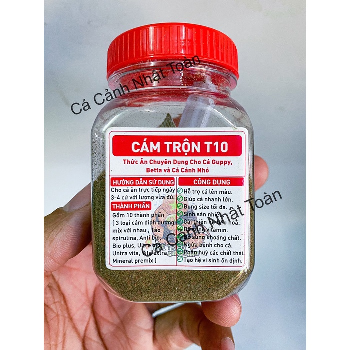 CÁM TRỘN T10 10 THÀNH PHẦN THỨC ĂN CAO CẤP CHO CÁ CẢNH