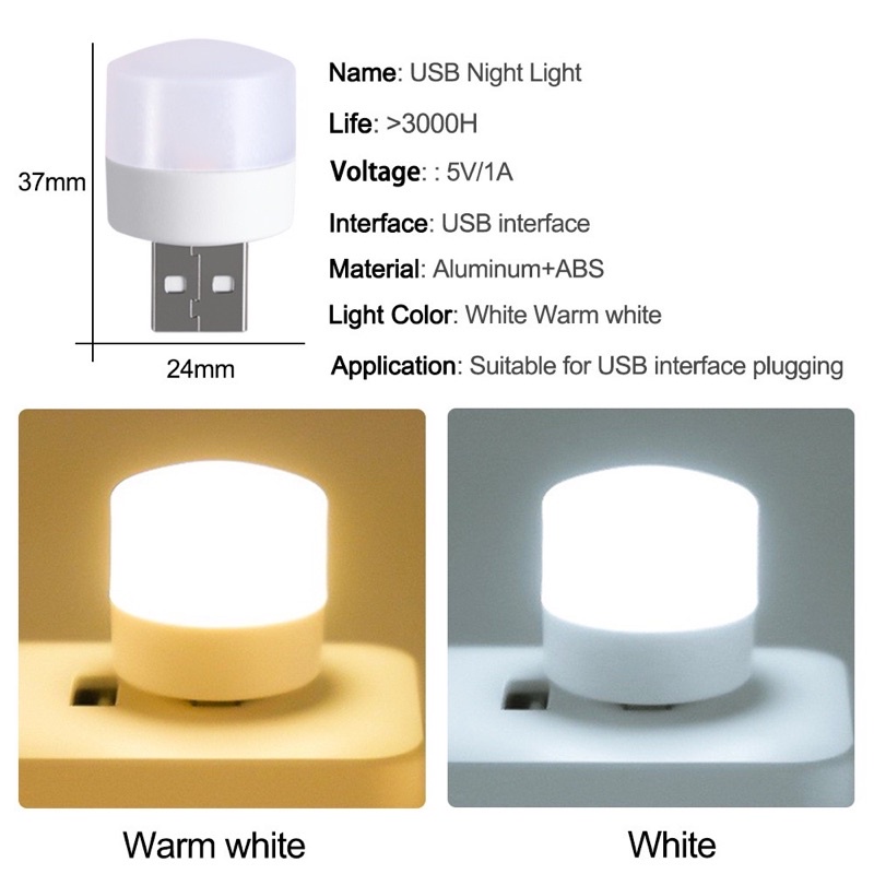 Đèn ngủ USB mini trang trí