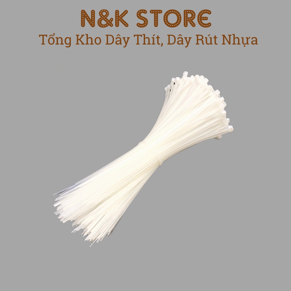 Bịch 265c dây rút nhựa 4x200mm, dây thít dài 20cm, lạt nhựa buộc siêu chắc