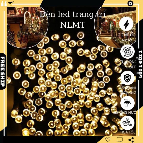dây đèn led kim cương trang trí sân vườn năng lượng mặt trời chống nước ...