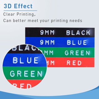 Bộ 3 / 5 Cuộn Băng Dập Nổi 3D B90 Kích Thước 9Mmx3M Chuyên Dụng Cho Máy In DYMO Xpress Motex E101