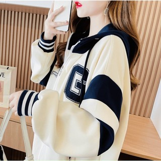 (TÚI TRONG ) ÁO KHOÁC NỈ HODDIES CỔ TRÙM ĐẦU LOGO THÊU PHONG CÁCH THU ĐÔNG GIỮ ẤM CƠ THỂ - NÓN TO CHỐNG NẮNG