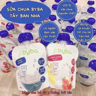 Sữa chua nguội Byba Tây Ban Nha cho bé từ 6 tháng túi 85g