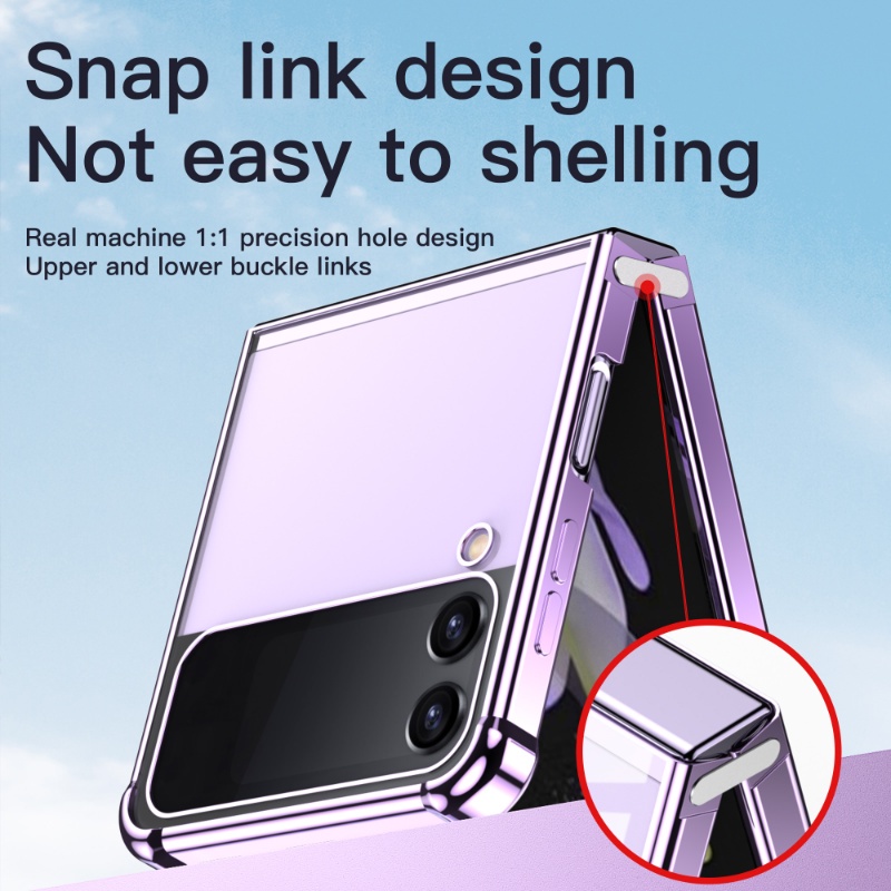Ốp Điện Thoại PC Chống Sốc Bảo Vệ Bốn Góc Kiểu Dáng Sang Trọng Cho Samsung Galaxy Z Flip 4 Z Flip 3 Z Flip 4 Flip 4 Z Flip 3