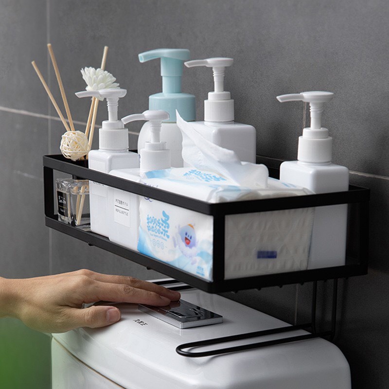 Kệ bồn cầu, kệ nhà vệ sinh gác bồn toilet - Thiết kế sang trọng - Sơn tĩnh điện chống gỉ 5 lớp