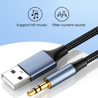 CLEARLINE USB sang 3,5mm cho máy tính xách tay Bộ chuyển đổi dây tai nghe Aux Line