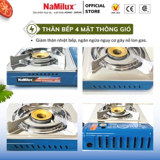 Bếp Gas Mini (Bếp Gas Du Lịch) NaMilux NH-P2911PS (Màu Xanh)│Van Inline Cut│Công Suất 2.6 Kw - Hàng Chính Hãng
