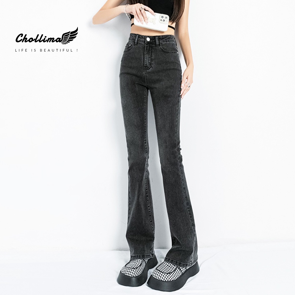Quần jeans nữ ống loe co giãn Chollima QD046 trẻ trung năng động ...