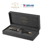 Bút bi, bút ký cao cấp mạ vàng Parker Sonnet, màu thân đen nhám, chất liệu kim loại, có khắc tên làm quà tặng — ảnh 1