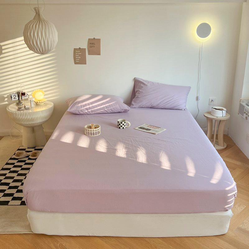 Ảnh Ga giường cotton tici không vỏ gối LIDACO drap giường trơn 15 màu lựa đủ mọi size nệm 1