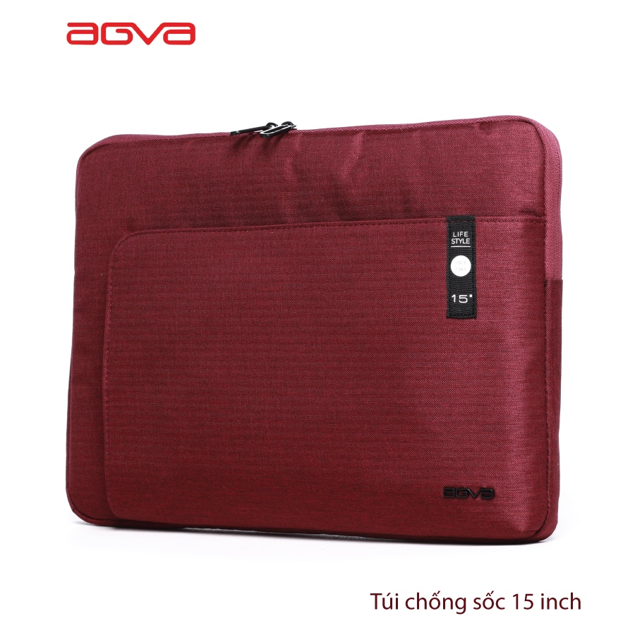 Túi chống sốc 15 inch AGVA Heritage - LTB323 Kích thước: Ngang 40 x Rộng 2 x Ngang 28 cm có 3 màu đỏ đô  xám xanh