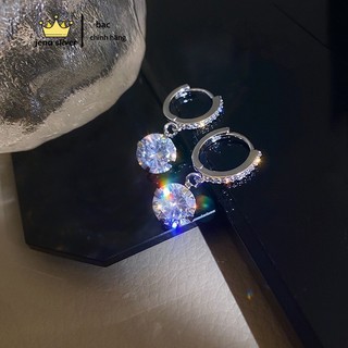 bông tai đá , chốt bấm , nẩy chắc chắn , bạc 925 - jena sliver