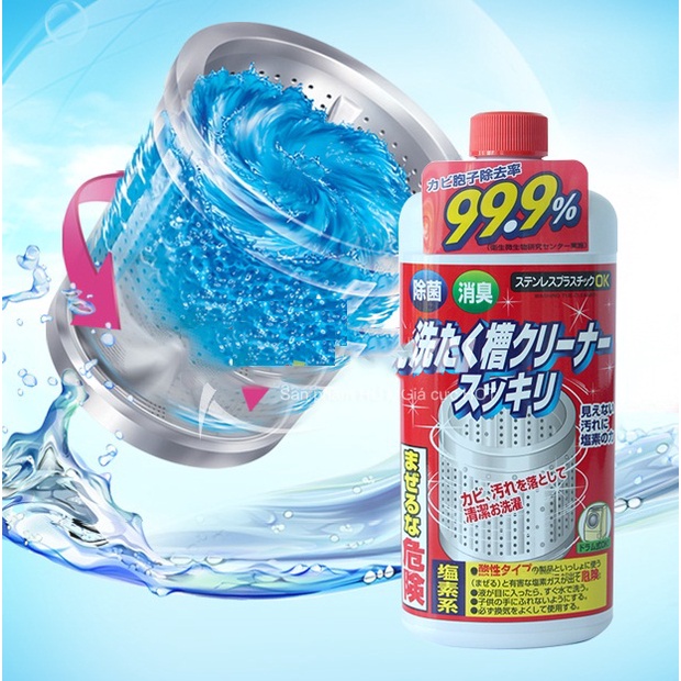 Chai nước tẩy lồng giặt Rocket 500ml nội địa Nhật Bản