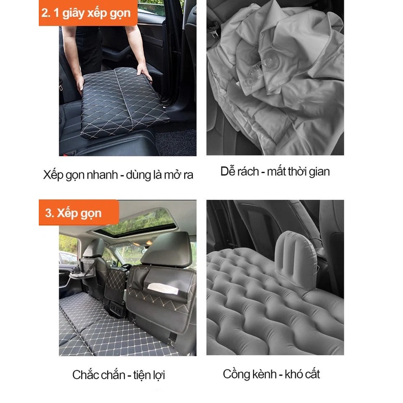 Đệm Giường Du Lịch, đệm ghế sau, nệm ghế dạng treo Lắp Trên Ô Tô, Xe Hơi