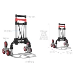 Xe kéo đẩy hàng leo cầu thang 35kg - 70kg gấp gọn nhập khẩu ADVINDEQ TL-35/70, xe đẩy lên xuống bậc thang đa năng — ảnh 2