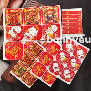 Tem Nhãn Dán Quà Tết trang trí hộp bánh, dưa hấu (BGTC)