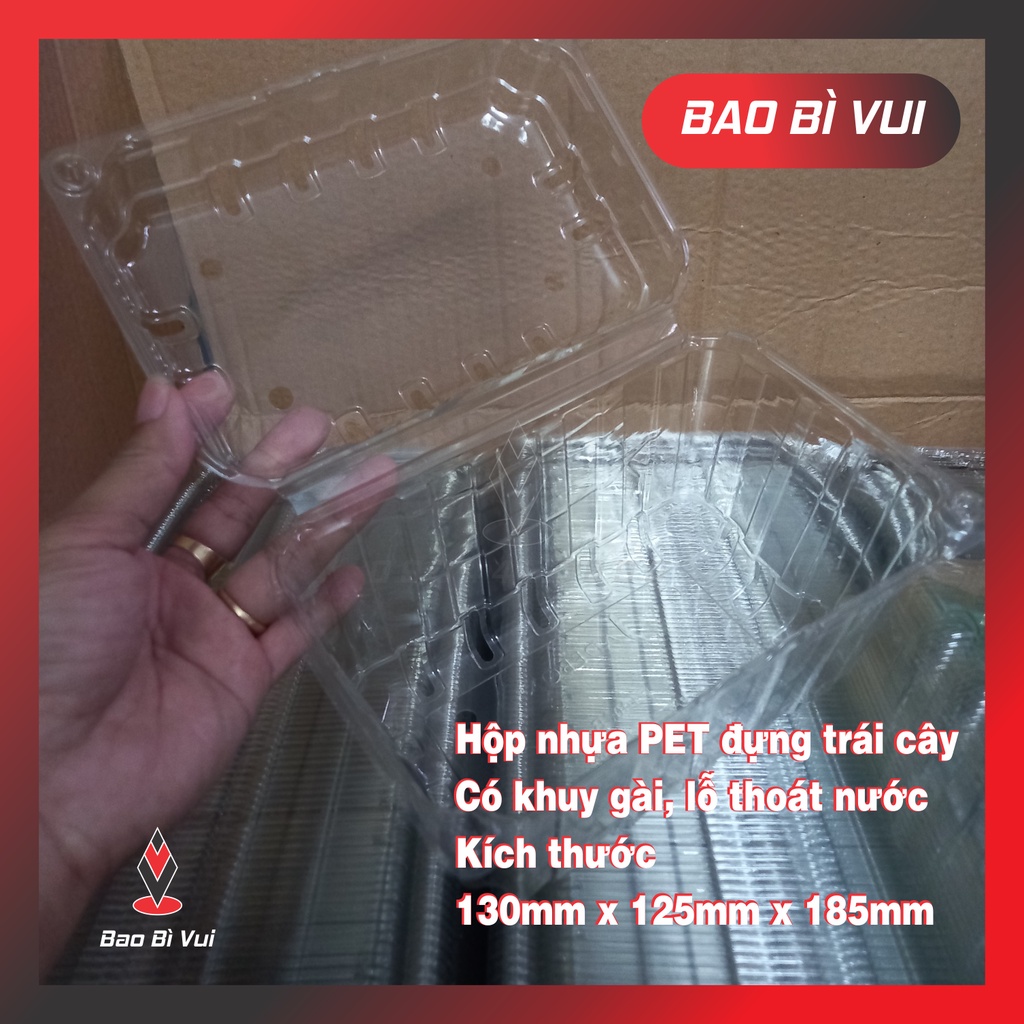 Lốc 100 Hộp đựng trái cây có lỗ thông hơi - BAO BÌ VUI