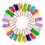 ESSENCEH Dance Ribbon 10 Màu Ballet Streamer Twirling Rod Huấn luyện nghệ thuật nhịp điệu