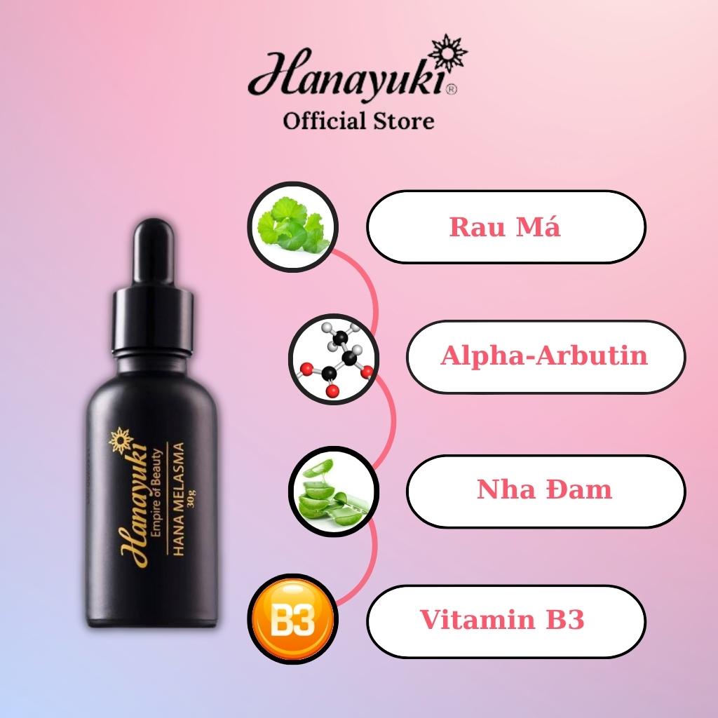 Ảnh Serum Nám Hanayuki Melasma, Hana Melasma Serum Mờ Nám Tàn Nhang Hanayuki Chính Hãng 30g 2