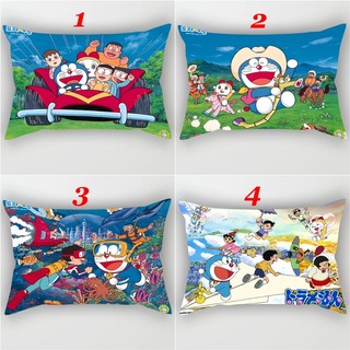 Vỏ Gối Hoạt Hình Anime Doraemon Một Mặt In Hình Chữ Nhật Polyester Trang Trí Sofa Phòng Ngủ (Không Có Lõi Gối)