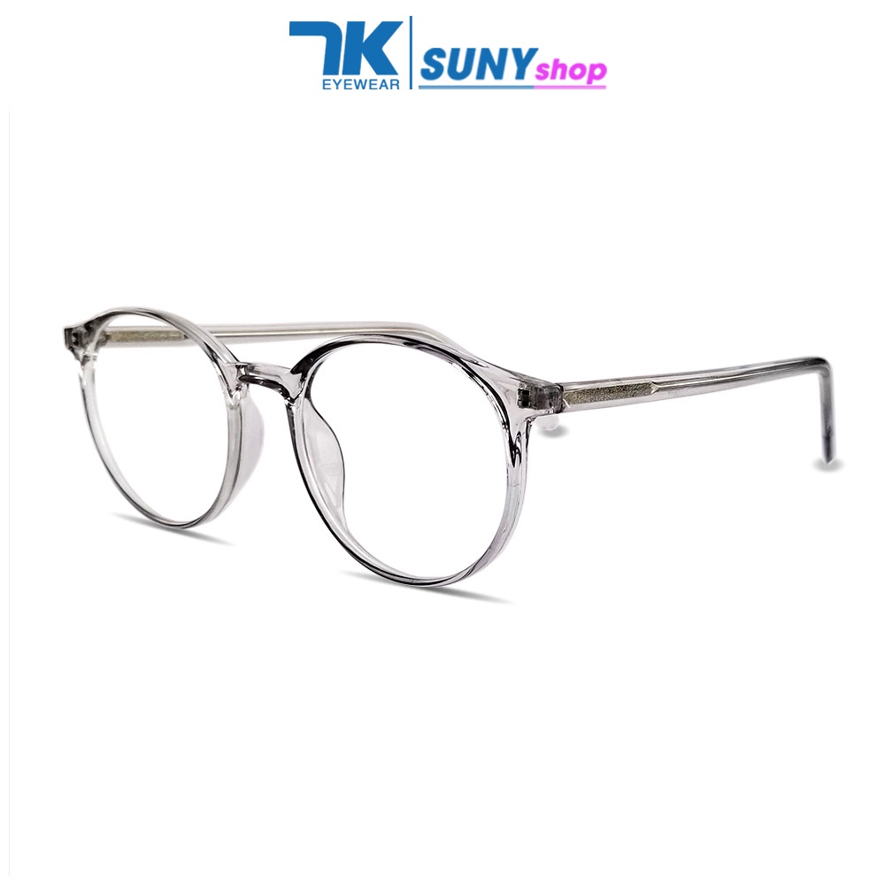 Ảnh Mắt kính cận tròn có sẵn độ 0 - 6 độ tròn nam nữ 7K8243 màu đen, xám, hồng. Tròng kính chống UB, ánh sáng xanh, đổi màu 2