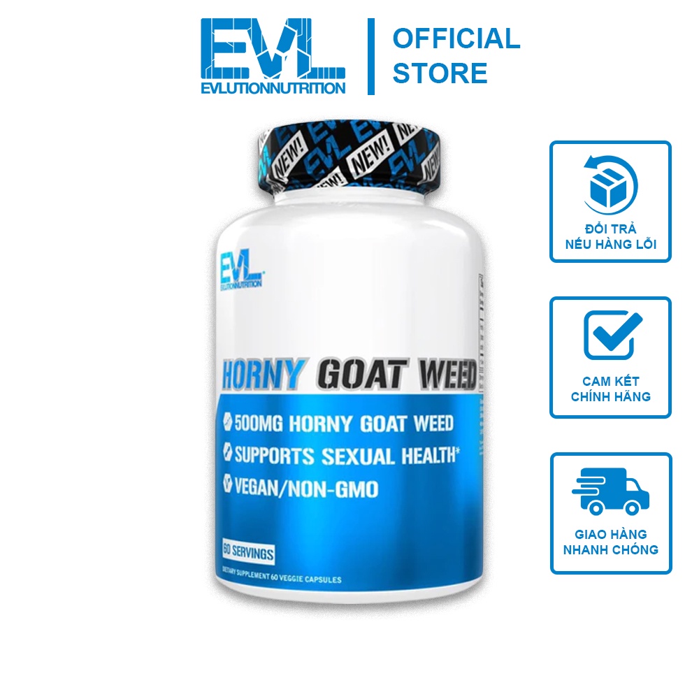 [Mã BMLTA35 giảm đến 35K đơn 99K] Evlution EVL Horny Goat Weed Viên Uống Tăng Cường Sinh Lý Nam Giới Từ Mỹ