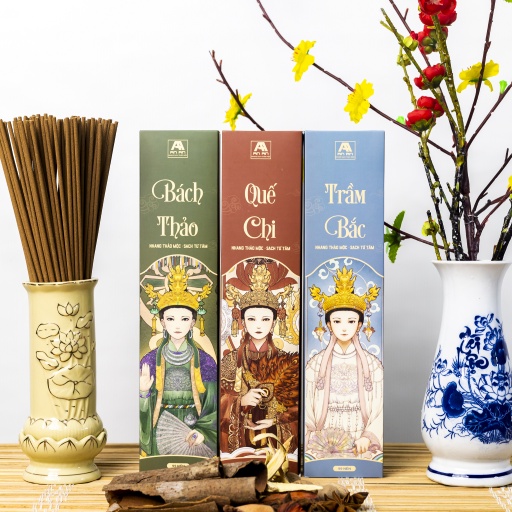 Ảnh Nhang mùi tết Bách Thảo, Trầm Bắc, Quế Chi ít khói không hóa chất chiết xuất hoàn toàn từ thiên nhiên 3