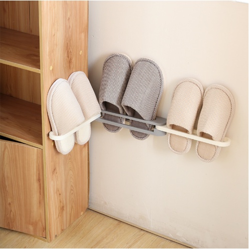 Giá dép trong phòng tắm treo tường nhà vệ sinh không đục lỗ tường nhà vệ sinh, Giá dép 3in1 tiện lợi