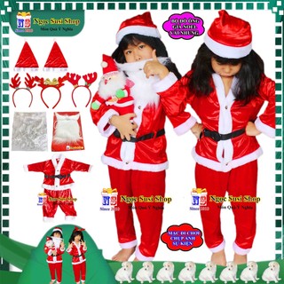 BỘ ĐỒ ÔNG GIÀ NOEL CHO BÉ TỪ 1 - 10 TUỔI CHẤT VẢI NHUNG CAO CẤP - TRANG PHỤC NOEL GIÁNG SINH