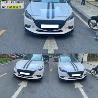 Cản trước thể thao 3 mảnh  cho xe mazda3 _3s các đời