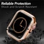 Ốp Lưng Bling Cho Apple Watch Series 8 7 6 5 4 3 2 1 SE SE2 Kim Cương Pha Lê Kim Cương Giả Ốp Lưng Vỏ Cứng PC Bảo Vệ Cho iWatch 45mm 41mm 44mm 42mm 40mm 38mm