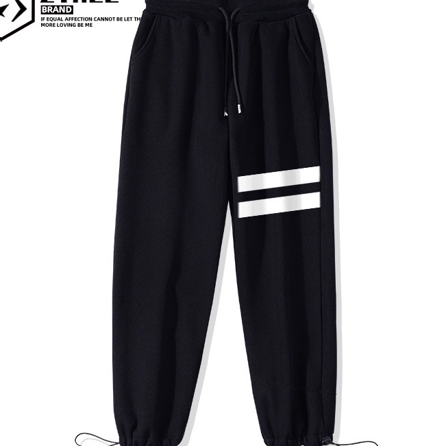 Quần dài Jogger cho nam nữ thể thao in Họa Tiết Đôi Thánh Gía - AB -Kẻ Sọc chất vải nỉ da cá 100 cotton HappyFamily