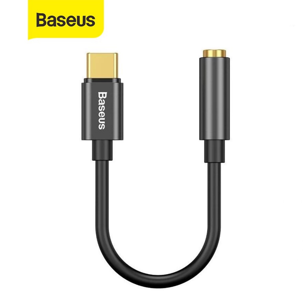 Jack chuyển đổi tai nghe type c sang 3.5 có mic đàm thoại Baseus - đầu chuyển typec ra 3.5mm