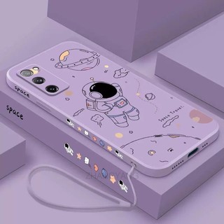 ốp lưng Samsung s20 fe s20 plus s20 ultra s20 Ốp Điện Thoại Silicone TPU In Hình Phi Hành Gia Kèm Dây Đeo Cho Samsung s20 fe s20 plus s20 ultra s20