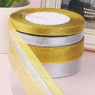 Ruy Băng Kim Tuyến Nhũ Vàng Bạc 5mm – 1cm – 2cm – 4cm – 5cm Cuộn 22m Trang Trí Noel, Gói Quà, Handmade Cao Cấp