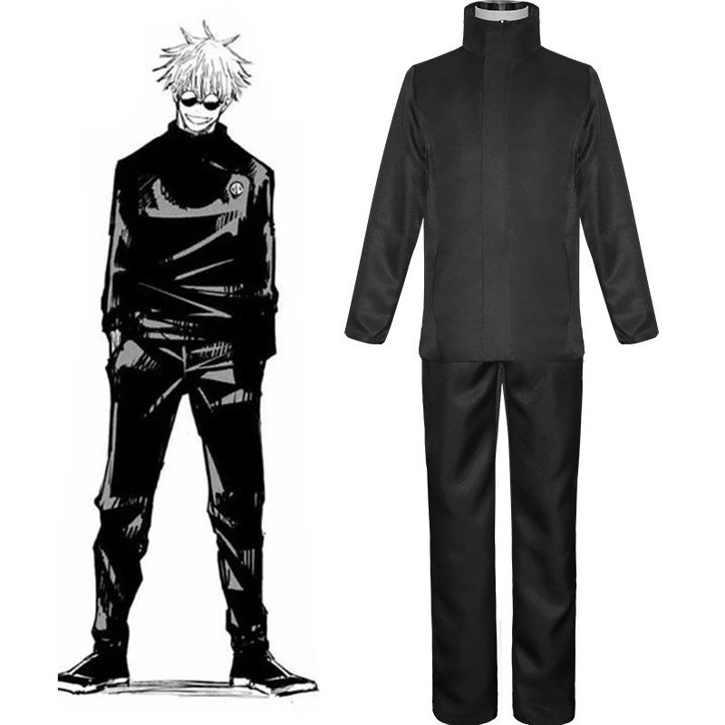 Chất Lượng Cao Cấp Jujutsu Kaisen Gojo Satoru Trang Phục Hóa Trang Với Nam Thời Trang Tóc Giả Cho
