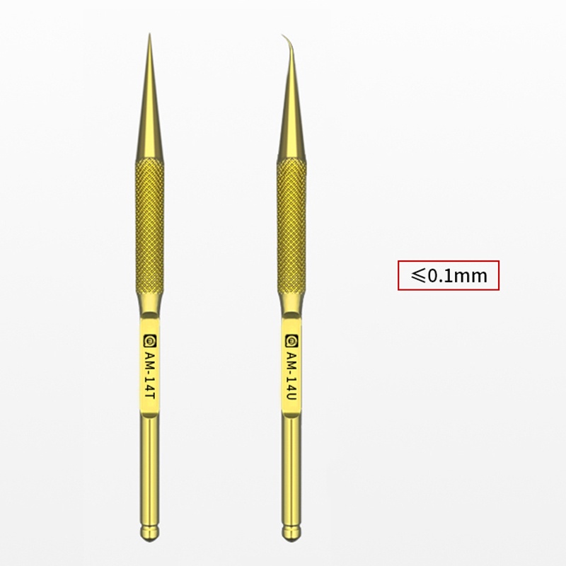 0.1mm AMAOE 14T / 14U Nhíp hợp kim titan Độ cứng Chống oxy hóa Chống từ tính Bảo trì điện thoại di động Dụng cụ kẹp