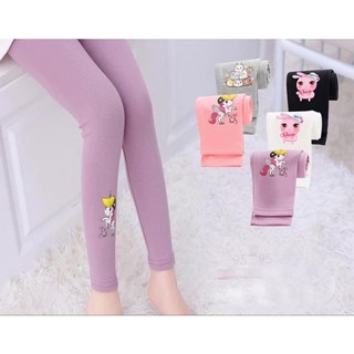 Quần legging bé gái chất liệu cotton dày dặn mùa đông cho bé từ 3-14 tuổi**Maruka Fashion