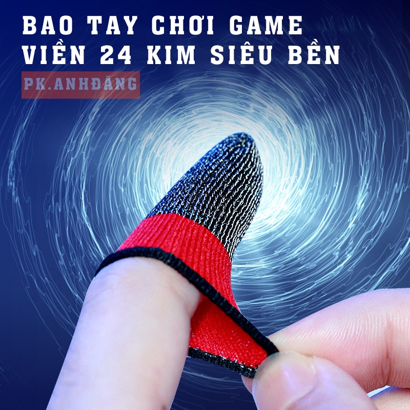 Bao Tay Chơi Game Sợi Bạc 24 Kim Viền Chống Xổ Chỉ Mới, Găng Tay Chống Mồ Hôi Siêu Nhạy