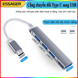 Hub Chia Cổng Type-C Sang USB 2.0 3.0 [ 4 Trong 1 ] 5Gbps