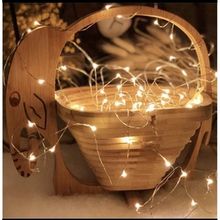Dây đèn led trang trí fairylight đom đóm có sẵn pin dài 1m-2m-3m