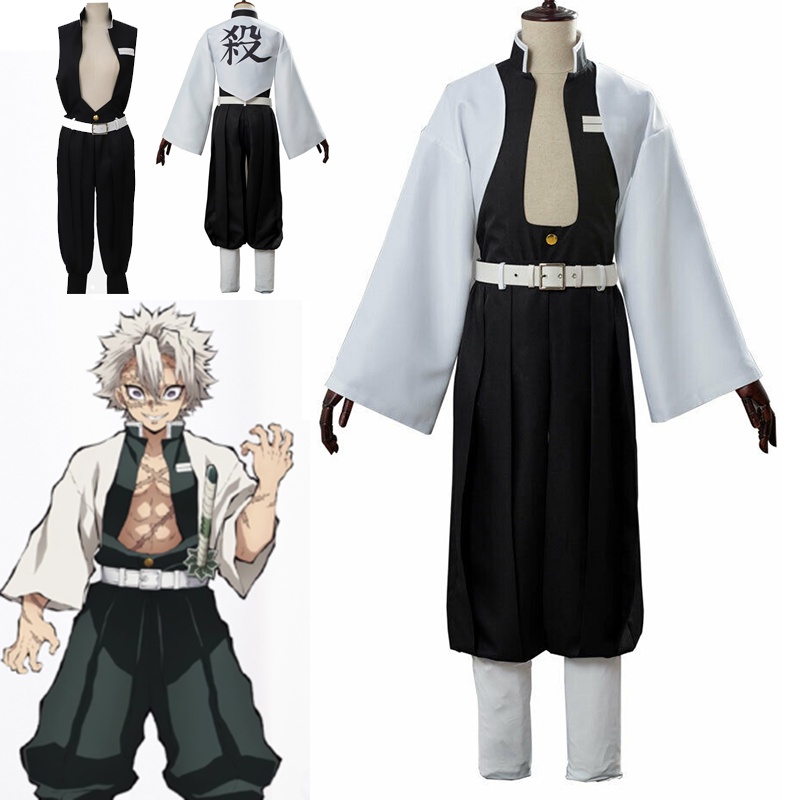 Tuyệt Đẹp Demon Slayer Kimetsu No Yaiba Gió Trụ Sanemi Shinazugawa Cosplay Bộ Trang Phục Người Hâm Mộ Cho Anime