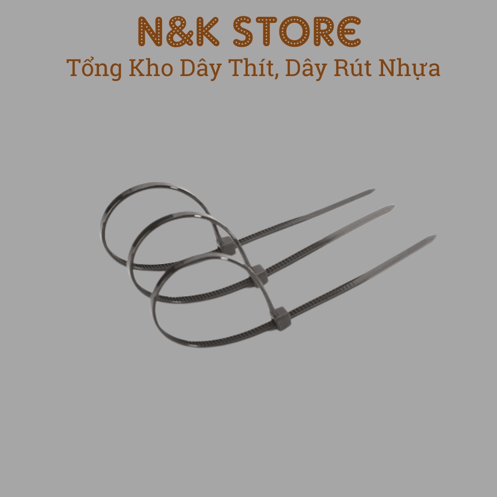 Bịch 265c dây rút nhựa 4x200mm, dây thít dài 20cm, lạt nhựa buộc siêu chắc