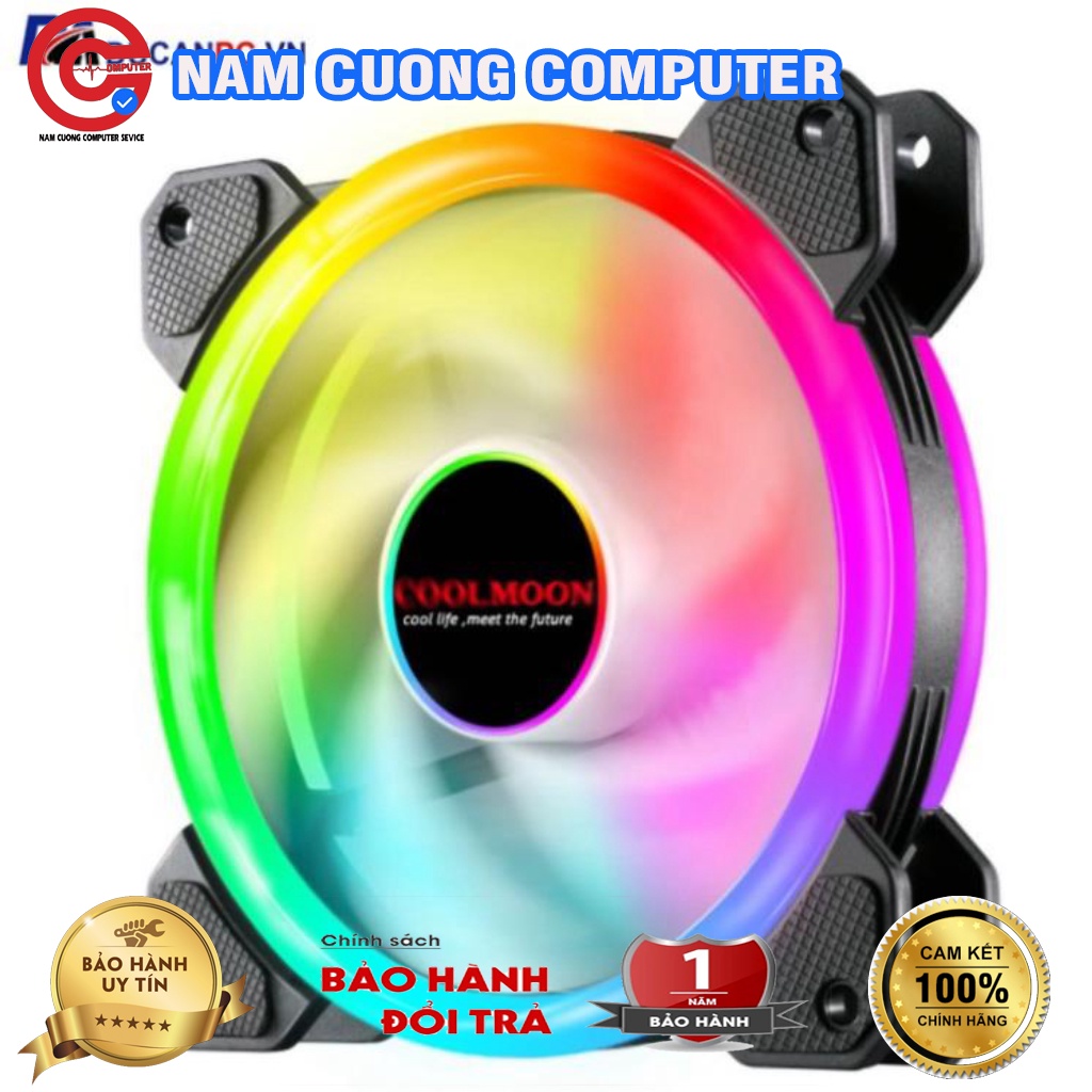 Quạt Tản Nhiệt, Fan Led RGB Coolmoon V2 - Đồng Bộ Hub Coolmoon | Shopee ...