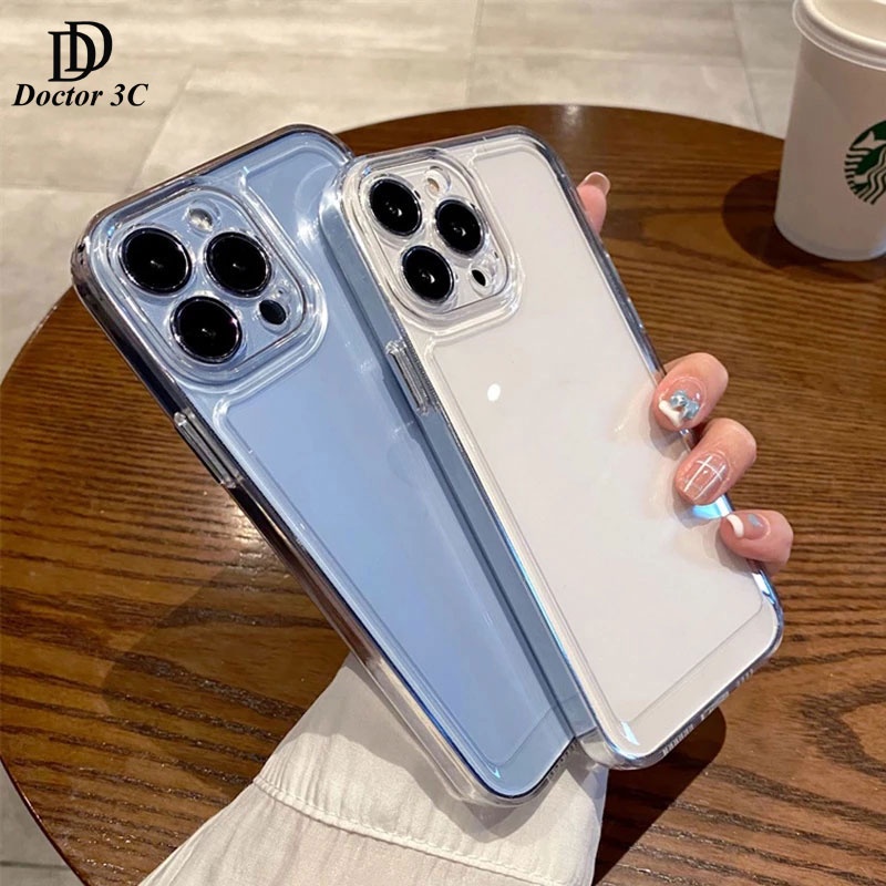 Ốp lưng Trong Suốt Viền Thẳng Chống Sốc Cho Redmi Note 14 13 12 11 11s 10 10s 9 9s 8 Pro Plus 8T Max Pro+ China 4G 5G 2023 2025