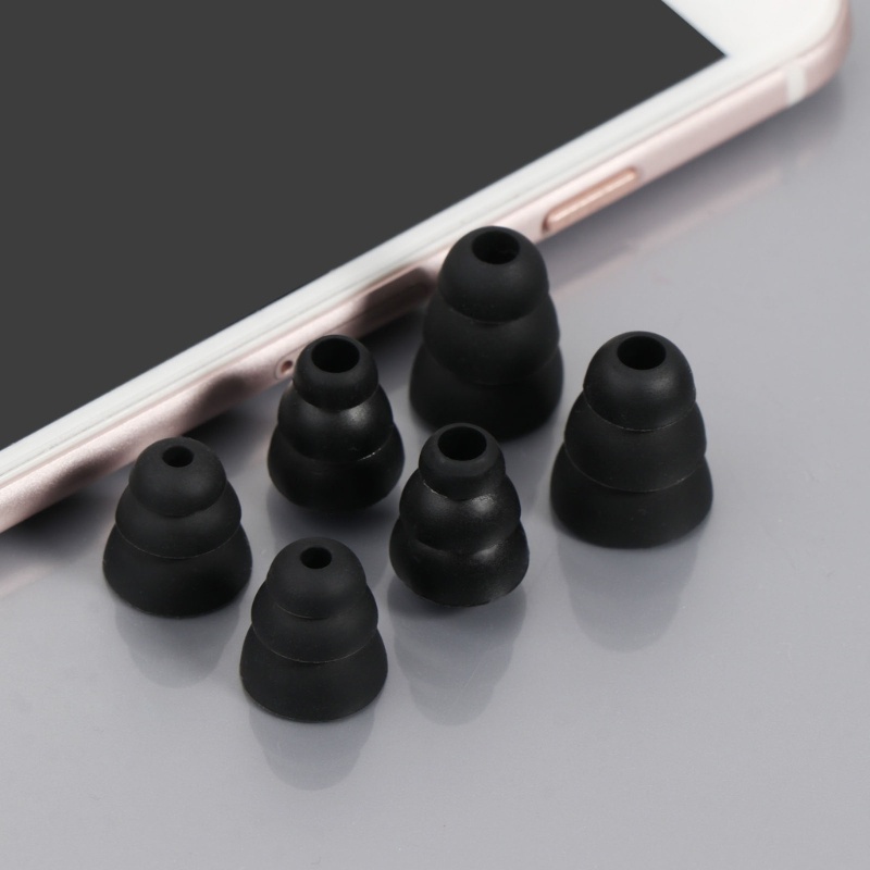 Star Triple Flange Earpads Ear Tip Silicone Bud Eartips Đường kính trong 3 8-4 5mm